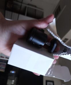 EXMAX 360 Degree Aluminum Alloy Body Rotating Swivel Mini Tripod Ball Head with 1/4" Screw Thread Base Mount for Lighter DSLR Camera Camcorder LED Light Bracket Hiking HTC Vive (Black) Black 27 61l0SoR SL