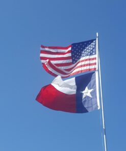 Texas Flag with a Bonus Car Sticker - Embroidered Star, Tough, Long Lasting Nylon Built for Outdoor Use, UV Protected and Sewn Using Quadruple Lock Stitching on Fly End 4x6 ft 20 61l2N6DPzML