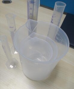 APLANET Plastic Graduated Cylinders and Beakers, 10ml, 25ml, 50ml, 100ml Cylinders with 50ml, 100ml, 250ml, 500ml, 1000ml Beakers and 1 Tube Brush, Ideal for Home and School Science Lab 41 61l4voe1YWL