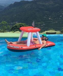 Swimline Fireboat Squirter Inflatable Pool Toy Red/White, 60 X 33 X 32" Fireboat Pool Squirter (Red) 21 61l5qYnSqEL