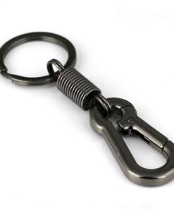 maycom Retro Style Simple Strong Carabiner Shape Keychain Key Chain Ring Keyring Keyfob Key Holder (Black) Black 19 61lF4 QDCCL