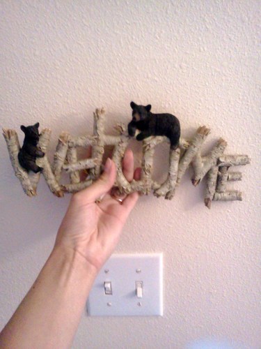 Rivers Edge Products Rustic Welcome Plaque Hanging Sign, Indoor or Outdoor, Poly Resin Welcome Door Hanger Decor for Home, Wall Art, Wall Decor, Front Porch or Entryway, Birch Bear 4 Rivers Edge Products Rustic Welcome Plaque Hanging Sign, Indoor or Outdoor, Poly Resin Welcome Door Hanger Decor for Home, Wall Art, Wall Decor, Front Porch or Entryway, Birch Bear - Image 4