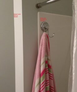 HASKO accessories - Powerful Vacuum Suction Cup Hooks Holder for Towel, Robe and Loofah - Stainless Steel Hook for Bathroom and Kitchen (Chrome) 46 61lGIFgtrjL