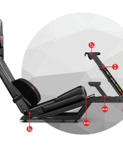 Next Level Racing F-GT Racing Simulator Cockpit. Formula and GT racing simulator cockpit compatible with Thrustmaster, Fanatec, Moza Racing on PC, Xbox and PS 35 61lIy9Bbf6L