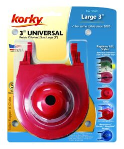 Korky 3060BP Universal Toilet Flapper Replaces Most Large 3-Inch Flappers - Long Lasting Rubber - Easy to Install - Made in USA 17 61lJTMw V2L