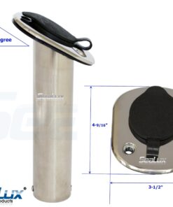 SeaLux Marine 30 Degree Flush Mount Stainless Steel Fishing Rod Holder with Cap and Liner 11 61lKvnSxAuL