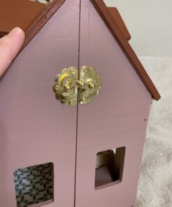 Melissa & Doug Fold and Go Wooden Dollhouse With 2 Dolls and Wooden Furniture,Multi,One Size 42 61lLZ1IwHsL