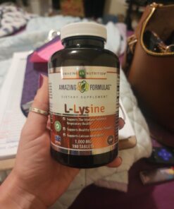 Amazing Formulas L-Lysine 1000mg Amino Acid Vitamin Supplement 180 Tablets | Non-GMO | Gluten Free | Made in USA 180 Count 45 61lLbxm6mML