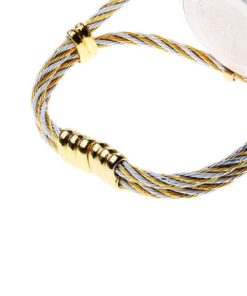 Soleasy New Fashion Women's Bangle Wrist Watch Quartz Gold-White WTH0051 11 61lNJylp0L