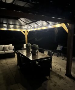 Brightech Ambience Pro Solar Powered Outdoor String Lights, 27 ftCommercial Grade Waterproof Patio Lights, 12 Edison Bulbs, Shatterproof LED Solar Christmas String Lights - 1W LED, Soft White 27 Feet 33 61lNO59BAuL