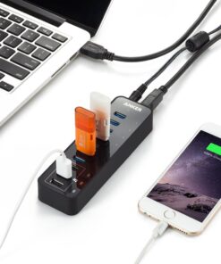 Anker 10 Port 60W Data Hub with 7 USB 3.0 Ports and 3 PowerIQ Charging Ports for MacBook, Mac Pro/Mini, iMac, XPS, Surface Pro, iPhone 7, 6s Plus, iPad Air 2, Galaxy Series, Mobile HDD, and More 26 61lNxQ0BSGL