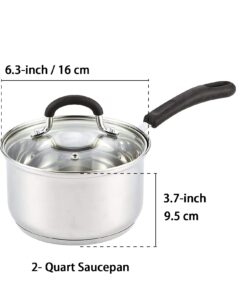 Alternative view of Cook N Home Professional Saucepan, 2QT, Steel