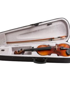 ARTALL 4/4 Handmade Student Acoustic Violin Beginner Pack with Bow, Hard Case, Chin Rest, Spare Strings, Rosin and Bridge, Glossy Antique 4/4 Glossy Antique 15 61lOxsao2L
