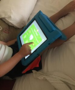 AVAWO Kids Case for iPad 2 3 4 (Old Model) 9.7 Inch - Light Weight Shock Proof Convertible Handle Stand Kids Friendly for iPad 2, iPad 3rd Generation, iPad 4th Generation Tablet - Blue for iPad 2 3 4 Generation (Old Model) 35 61lPIpourXL