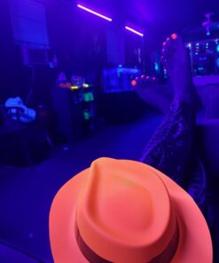 Novelty Place 12Pcs Neon Plastic Party Hats, Gangster Mafia Style for Kids and Adults in Birthday, Concerts, Music Party pack of 12 Multicolored 18 61lPwa55UL