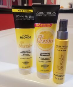 John Frieda Sheer Blonde Go Blonder Conditioner, Gradual Lightening Conditioner, 8.3 oz, with Citrus and Chamomile, featuring our BlondMend Technology 8.3 Ounce 33 61lQqUxaeuL