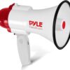 Pyle Portable Bullhorn Megaphone Speaker with Built-in Siren & Voice Recorder - 30W Power, 800 Yard Range - Great for Football, Soccer, Baseball, Hockey, Basketball, Cheerleading and More 21 61lRdOUCC9L