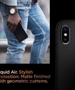 Alternative view of Spigen Liquid Air Armor Designed for iPhone Xs Case (2018) / Designed for iPhone X Case (2017) - Matte Black