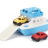 Green Toys Ferry Boat with Mini Cars Bathtub Toy, Blue/White, Standard Standard Packaging