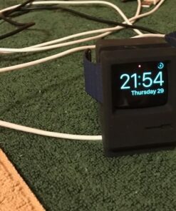 elago W3 Stand Compatible with Apple Watch Series Series 9/8/7/6/SE/5/4/3/2/1/SE (45mm, 44mm, 42mm, 41mm, 40mm, 38mm) (Black) - Classic Monitor Design, Compatible with Nightstand Mode Black 49 61lU 3VCY6L 1