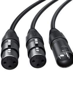 CableCreation XLR Splitter Cable, XLR Male to Dual XLR Female Y-Splitter 3Pin Balanced Microphone Cable (XLR-M to Two XLR-F), 0.3M/Black 1-Pack 18 61lUJPrDTxL