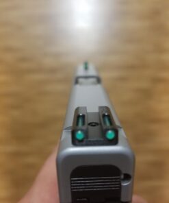 TRUGLO TFO Tritium & Fiber-Optic Handgun Sight | Snag-Resistant Front & Rear Bright Night Sights, Compatible with Glock Handguns Green Front / Green Rear Glock 42/43 39 61lVQR75 FL 2