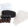 Essential Oil DIY Keychain Kit with (8) 2ml Drams, Coconut Oil, Ailment Card, Pipettes, Blank Cap Stickers - 3" Long (Black)