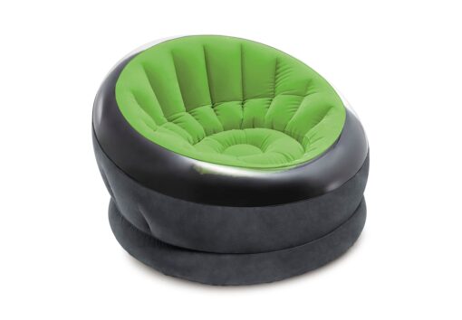 INTEX 68581EP Inflatable Empire Chair: Durable Outdoor Use – 2-PLY Laminate – Velvety Surface – Flocked Construction – Green