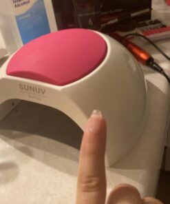 SUNUV SUN2C 48W UV Light for Nails, UV LED Nail Lamp with 4 Timer Settings, User-Friendly LED Nail Light Compatible with All Gel Types, Quick Drying Nail Dryer Pink 30 61lXu2ajxiL