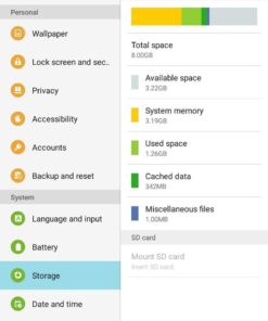 Samsung Galaxy Tab A 7"; 8 GB Wifi Tablet (Black) SM-T280NZKAXAR Black 68 61lb695xBTL