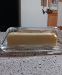 Kangaroo Glass Butter Dish with Lid - Elegant Crystal Glass to Hold Stick of Butter, Block of Cream Cheese & Serving Dish for Dishes & Small Fruits - Clear Butter Tray for Refrigerator & Counter Top 19 61lcIAb JL