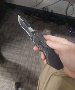 Smith & Wesson SWMP4LS 8.6in S.S. Assisted Folding Knife with 3.6in Serrated Clip Point Blade and Aluminum Handle for Outdoor Tactical Survival and EDC , Black 59 61ldraNV5GL