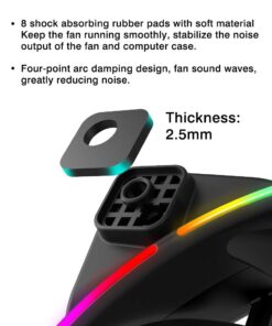 PCCOOLER 120mm Case Fan 3 Pack Moonlight Series, Computer Case Fan PWM High Performance Cooling PC Fans Dual Light Loop Quiet Fan/Multiple Light Modes with Controller for PC Cases 3IN1 45 61le7a1Uj6L