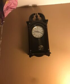 Pendulum Wall Clock Battery Operated - Hanging Grandfather Wall Clock with Pendulum - Quiet, Wood Pendulum Clock - Wooden Pendulum Wall Clock for Living Room Decor, Office & Home Décor Gift 23.5x9 Dark Wood 42 61lhETYG1 L 1