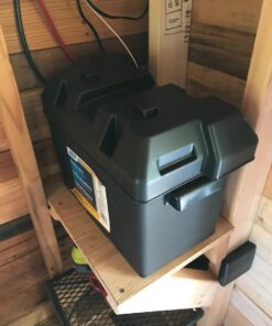 Camco Large Battery Box with Straps and Hardware - Group 27, 30, 31 |Safely Stores RV, Automotive, and Marine Batteries | Measures Inside 7-1/4" x 13-1/4" x 8-5/8" | (55373), Black Frustration Free Packaging 20 61ljSSLHmoL