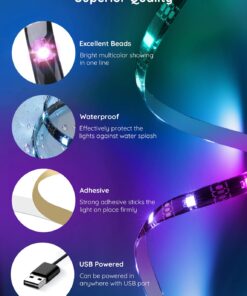 Govee TV LED Backlight with APP Control, Music Sync, Scene Modes, 6.56FT with RGBIC Color Changing for 30-50 inch TVs, USB Powered 30 61llNa4KXBS