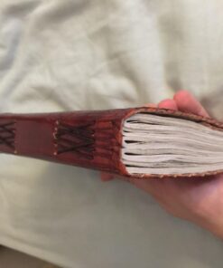 Handmade Embossed Blue Stone Leather Journal Notebook Refillable Sketchbook with 2 Latches, Lace Edging Diary By Cuero 38 61lm15wvKhL