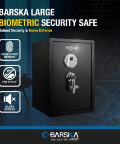 BARSKA Large Biometric Safe, Multi (AX11650) Black 14"x13"x19.75" 1.45 CU FT 15 61lmnxwN7dL