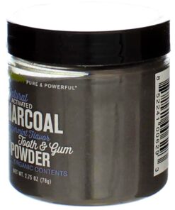 Whitening Tooth Powder with Activated Charcoal for Teeth and Gums (Cool Peppermint) - Safe on Enamel, Detoxifying, Plant-Based and Cruelty Free 2.75 Ounce (Pack of 1) 24 61loy3VFLS