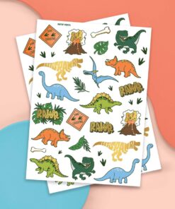 xo, Fetti Dinosaur Tattoos for Kids - 34 styles | Birthday Party Supplies Boy, Dino Party Favors, T-rex Decorations Boy Dino 23 61lqEcN25eL