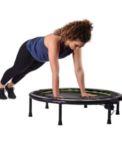 Stamina Fitness Trampoline - Exercise Trampoline with Smart Workout App - Indoor Trampoline Fitness Rebounder 36-Black One Size 20 61lsBQIaBL