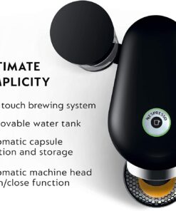 Nespresso VertuoPlus Deluxe Coffee and Espresso Machine by Breville with Milk Frother, 8 Ounces, Black Machine + Milk Frother 30 61lsEcyGU4L