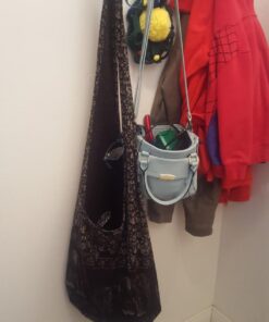 Thai Hippie Bag Hippie Elephant Sling Cross Body Bag Purse Zip Pocket A Zip Inside Pocket Handmade Color Black 25 61lsS59273L