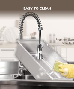 SYBO Commercial Grade Stainless Steel Bain Marie Buffet Food Warmer Steam Table for Catering and Restaurants (1 Section) 1 Section 17 61lt5AnsSHL