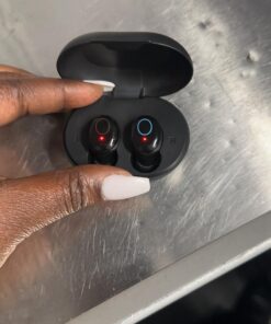 kurdene Bluetooth Wireless Earbuds, S8 Deep Bass Sound 38H Playtime IPX8 Waterproof Earphones Call Clear with Microphone in-Ear Bluetooth Headphones Comfortable for iPhone, Android Small Black 43 61lwGHcYyZL