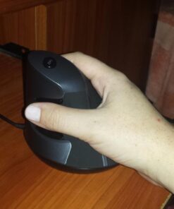 J-Tech Digital Scroll Endurance Wired Mouse Ergonomic Vertical USB Mouse with Adjustable Sensitivity (600/1000/1600 DPI), Removable Palm Rest & Thumb Buttons - Reduces Hand/Wrist Pain (Wired) 39 61m OyvML 1