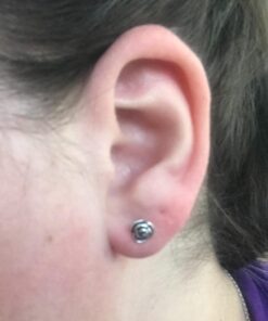 Sterling Silver Rose Flower Stud Earrings - 7mm Rhodium Plated 41 61m3db0fgaL