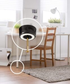 Slipstick CB511 1 Inch Tall Floor Protector Furniture Feet with Non Slip Rubber Grip (Set of 4) 2" Wide x 1" Height - Black Plastic 1" Tall (4 Pack) 20 61m4 gJ68KL