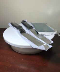 Kootek Cake Decorating Kit Baking Supplies Cake Turntable with 2 Frosting Straight Angled Spatula 3 Icing Smoother Scrapers Baking Accessories Tools for Beginners and Pros, White 39 61m4lsnj2dL