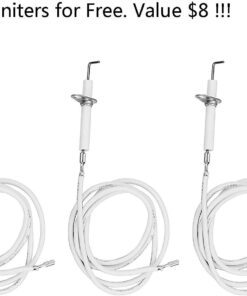 Hisencn Replacement Parts for Chargriller 3001, 3008, 3030, 4000, 5050, 5252 Gas Grill, Burner Tube, Heat Plate, Porcelain Cast Iron Cooking Grates, Ignitor for Chargriller 3 Burner Gas Grill Silver 16 61m4rBUv0BL